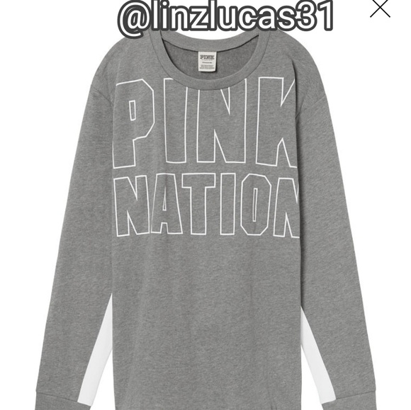 PINK Victoria's Secret Tops - Vspink szL campus crew,NWOT